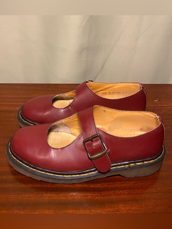 Dr. Martens Shoes - Mary Jane Dr. Martens  Red Vintage 90s /Y2K Docs Made in England Women’s 7
